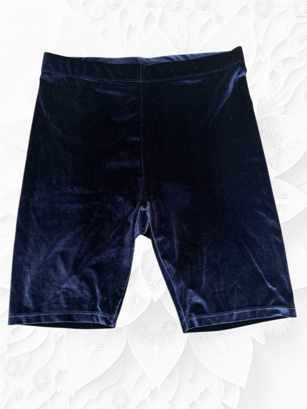 Fabletics Navy Velvet Bike Shorts